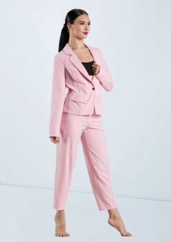 Weissman Woven Suit Blazer -Dance Clothing Store AH11502 Pink 12784.1678890550