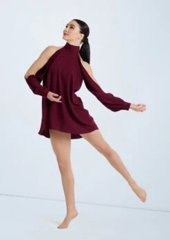 Weissman Open Sleeve Overdress 19 Weissman Open Sleeve Overdress -Dance Clothing Store D10759 blackcherry 107915 97035.1698840460