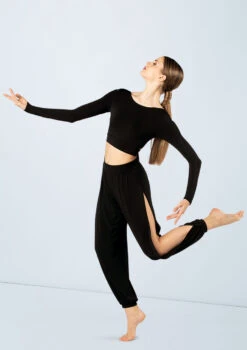 Weissman Spliced Jogger Pants -Dance Clothing Store MJ12211 black MJ12237 black 2675 01008.1678891019