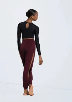 Weissman Twist Front High-Low Top -Dance Clothing Store MJ13068 black MJ12237 raisin 10802 16611.1678891088