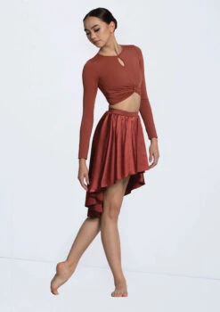 Weissman Twist Front High-Low Top