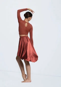 Weissman Twist Front High-Low Top -Dance Clothing Store MJ13068 paprika S13088 paprika 10855 80907.1698718511
