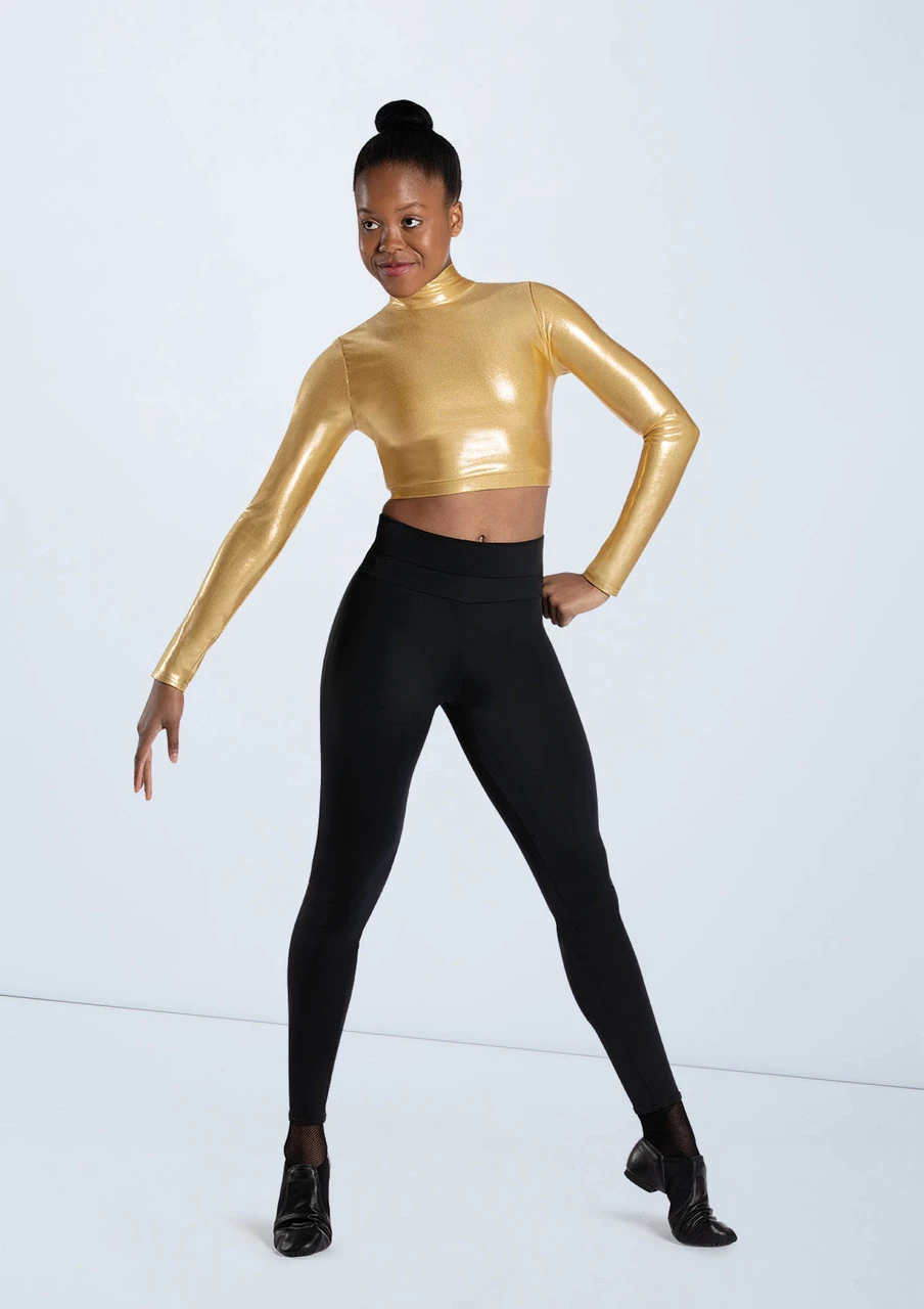 Weissman Premium Metallic Crop Top 1 Weissman Premium Metallic Crop Top
