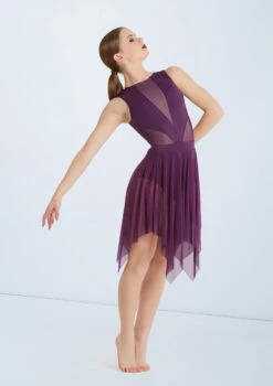 Weissman Sleeveless Illusion Leotard -Dance Clothing Store MT10479 eggplant S10165 eggplant 129573 29259.1678891125