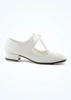 Alegra Basic Tie Front Tap Shoe - White