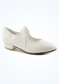 Alegra Tie Front Tap Shoe - White -Dance Clothing Store alh0022 white main 1t 65991.1678872532