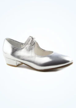 Alegra Tie Front Tap Shoe - Silver 7 Alegra Tie Front Tap Shoe - Silver -Dance Clothing Store alh0026 silver front 1t 14205.1692919097