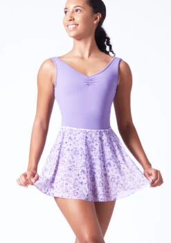 Bloch Floral Print Skirt - Lilac -Dance Clothing Store blr0241 lilac front t 47774.1697757686