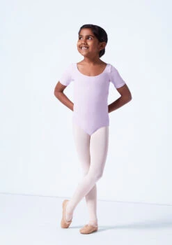 Capezio Class Kids Short Sleeve Leotard -Dance Clothing Store cad400c lilac front 68769.1689290965