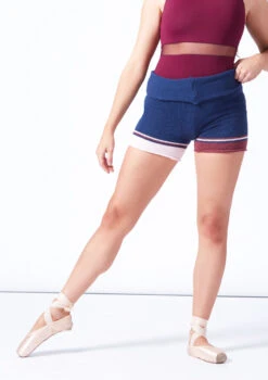 Intermezzo Charlotte Warmup Shorts -Dance Clothing Store it5536 navy blue front t 62329.1698449022