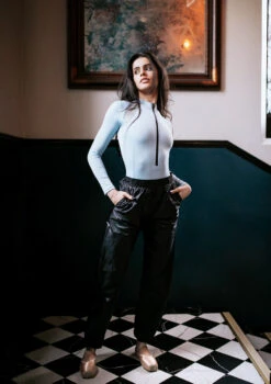 Move Dance Hattie Heat Retention Trouser -Dance Clothing Store mop0410 black front 00439.1678884526